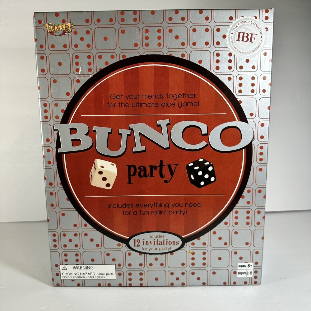 Bunco Party Ultimate Dice Game Fundex Family Party 2-12 Players 2004 Ages 8+